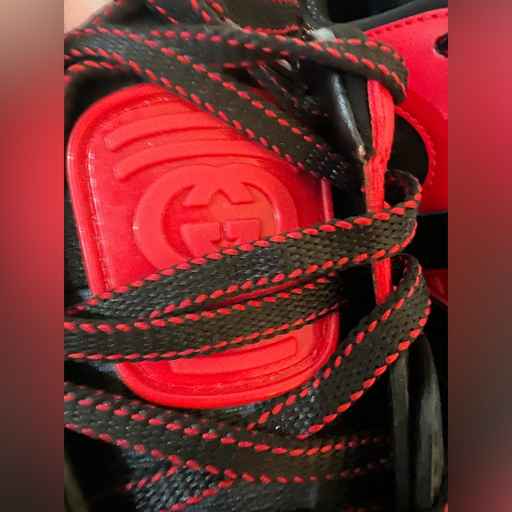 New Gucci Basket GG low-top black red sneakers - Picture 6 of 9